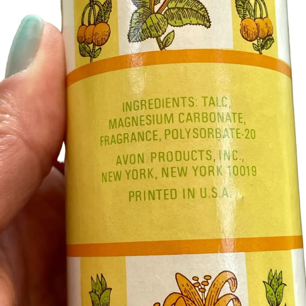 Vintage Avon Honeysuckle Talc Powder 3.5 oz Perfumed Body Powder Appears Unused